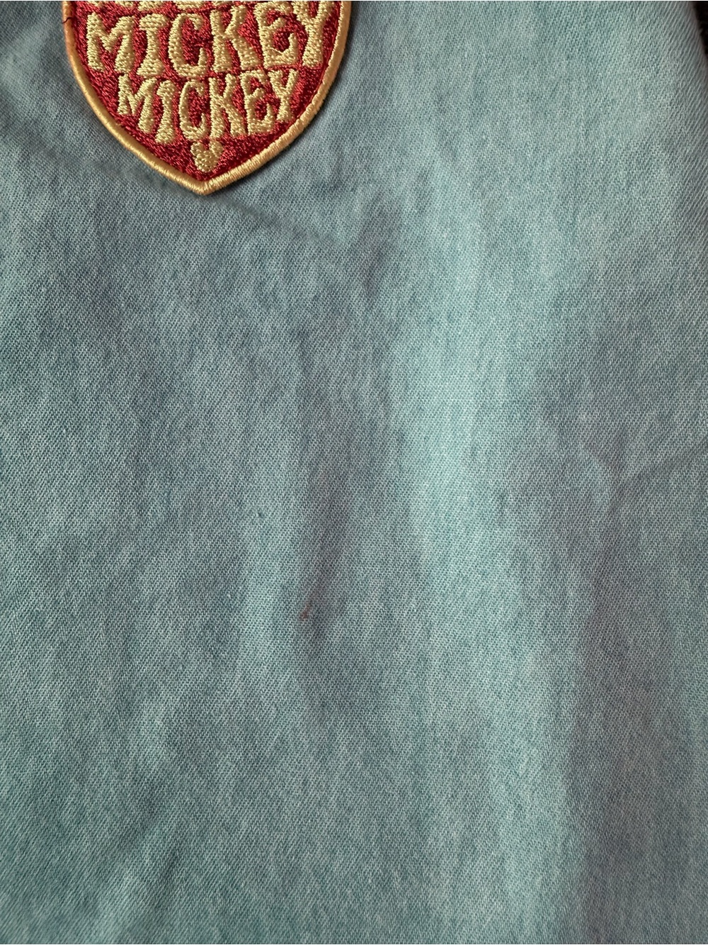 Disney Parks Play in the Parks Retro Patch Denim Cotton Jean Skirt Size XL - Picture 7 of 12